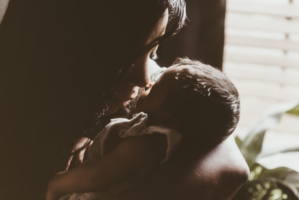 In home newborn session in various poses